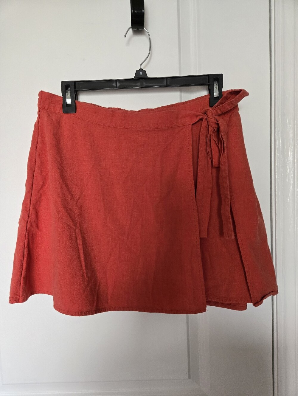 A NEW DAY | Coral Pink Red Wrap Mini Skirt - Women
